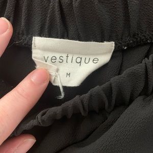 Black off-the-shoulder romper